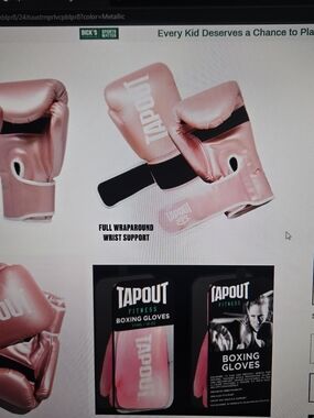 Tapout Metallic Pink Training Boxing Gloves